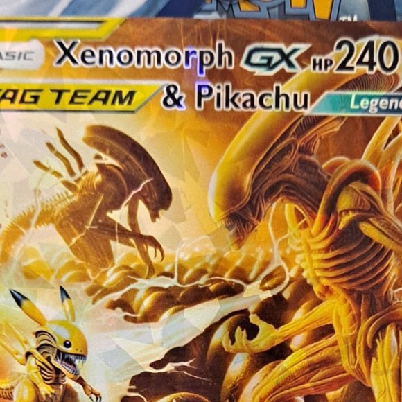 Xenomorph And Pikachu Tag Team Pokemon Card - Picture 3 of 7